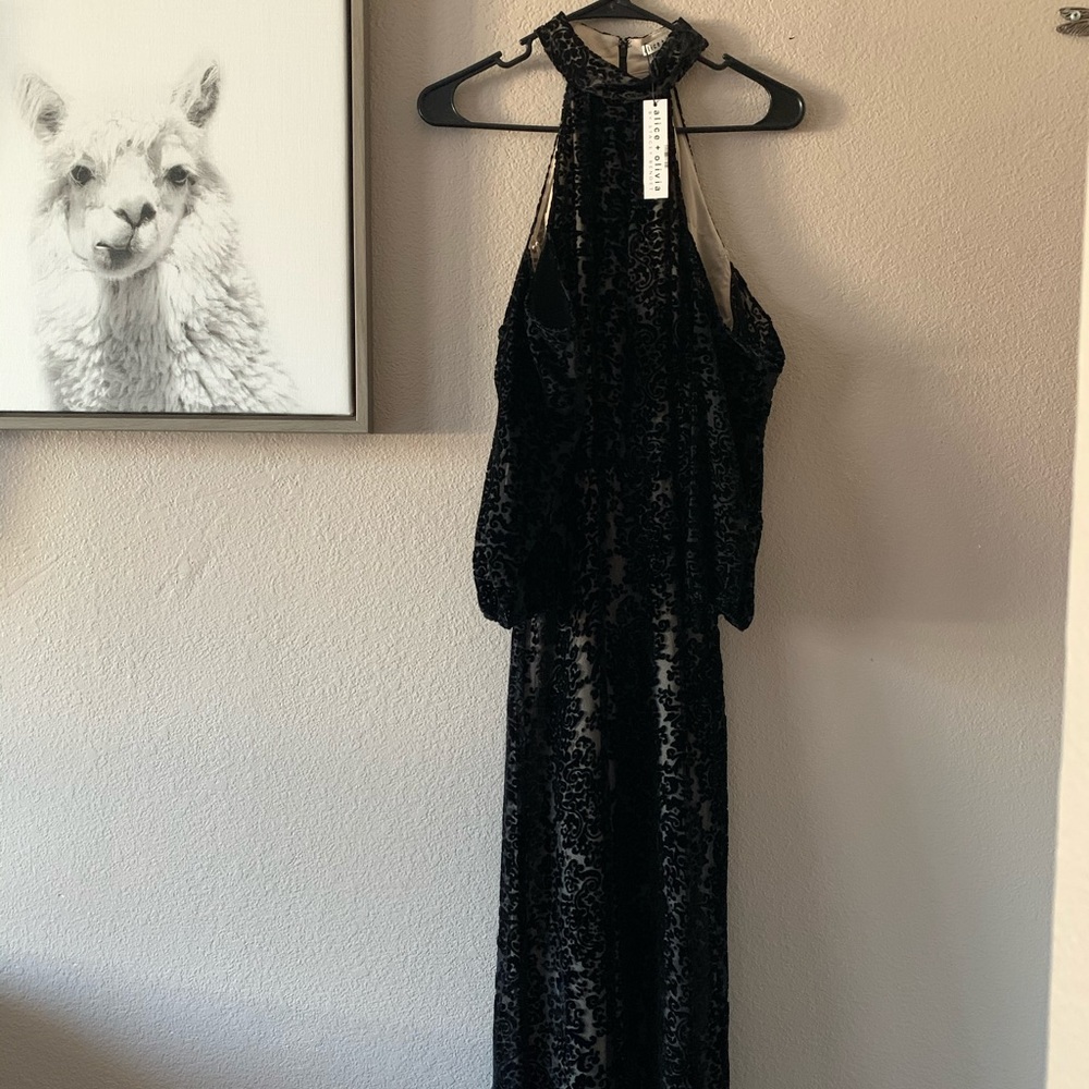 NWT Alice + Olivia Midi Cold Shoulder Dress